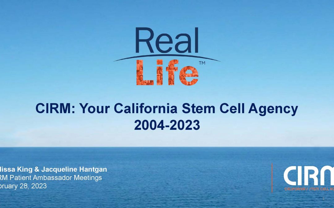 CIRM Patients Ambassadors Meeting